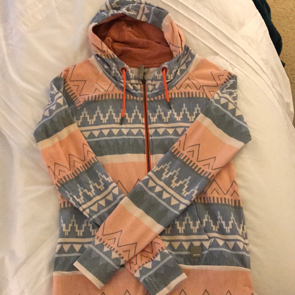Aztec Print ZIP Up Hoodie